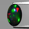 Bella 0,65 ct naturale Etiopia nero 5x7 opale ovale cabochon gemma sfusa H1015
