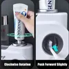 Multi-hangende tandenborstelhouder automatische tandpasta squeezer dispenser make-up opslag rack badkamer accessoires sets huisartikelen 211130