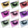 3D False Eyelashes 1 Pair Color Set Thick Style European and American Eyelash Tweezers Lash Brush In Retail Bag4183316