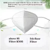 KN95 Designer Gezichtsmasker 5 soorten kleuren afdrukken 95% filter vijf-lagen beschermende Engelse verpakking volwassen maskers