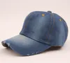 패션 씻어 데님 곡선 된 야구 모자 일반 블루 장 모자 성인 망을위한 조정 가능한 스트랩 백 봄 여름 가을 겨울 코튼 카우보이 썬 바이저 5 색