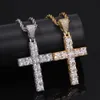 Diamond Cross Pendant Halsband Mens Guld Halsband Iced Out Pendant Hip Hop Smycken