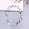 wide silver choker necklaces