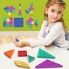 20cm Geometric Shape Silicone Tangrams Pop Up Bubble Sensory Toys Tangram Puzzle Push Pops s Toy For Stress Reliever2524596