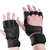 Gants de ski Sports en plein air Fitness Demi doigt MTB Yoga Handes à main unisexe Amortissement anti-dérapant respirant Palm Guard