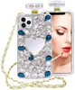 Luxo BLING Bling Diamnd Frasco de Perfume para Samsung Nota 20 S21 Ultra S20 Note10 Note9 S10 Plus Colorido Rhinestone Coração Espelho Capa do Telefone