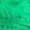 Peignoir de bain en Jacquard vert décontracté pour Couple, serviette de nuit, manches longues, à capuche, pour hommes et femmes