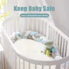 Ocean Delivery 3 Strand Knit Newborn Cot Bed Bedding Cushion Fence Weave Knot Braid Infant Cradle Crib Protector Rail Baby Playpen Bumper Pillow INS Decor YL0341