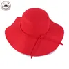 Mode vinter fedora hattar för kvinnor hatt vintage bowler jazz topp cap file wide randen floppy sun strand kashmir keps2828004