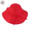 Fashion Winter Fedora Hats For Women Hat Vintage Bowler Jazz Top Cap Felt Wide Brim Floppy Sun Beach Cashmere Caps255R