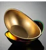 Creative stainless steel 304 Korean salad bowls golden ingot snack dessert dried fruit bowl barbecue tableware