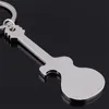 10Pieces/veel nieuwe mode gitaar sleutel keten metal sleutelhanger schattige muziekauto sleutel ring zilveren kleur hanger voor man vrouwen feestgeschenk