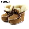 MPPM Winter Baby Shoes Boots Infants Warm Fur Wool Girls Booties Sheepskin Genuine Leather Boy 211022