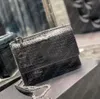 Projektant Torby aligator Flape Torebki Torba Na Ramię Zachód Prestiżowy Torebka Torebka Splot Litery Krokodyl Kobiety Designers Crossbody Hurtownie Mini Totes Dicky0750