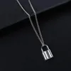 Chains Neck Jewelry Cool Street Style Silver Color Long Chain Hollow Cross Pendant PadLock Necklace Punk Choker