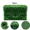 Fiori Decorativi Ghirlande Pannelli di Bosso Artificiale 12 Pezzi Verde Edera Privacy Recinzione Paesaggistica Screening Green Wall3045