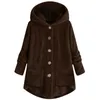 Coats And Jackets Women Winter Fur Coat Plus Size Long Sleeve Warm Female Oversize Hooded Jacket Women's