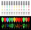 Quality metal color set glow in dark colors 12 colors nail art gel gelpolish gliter Paint Nail Gel Set kit Long Lasting Easy Painting UV Gel Nail Polish Kit