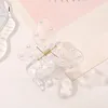 Lindas garras de mariposa transparente abrazaderas acrílicas Barrettes de estilo coreano Pearl para mujeres accesorios dulces