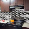 Adesivos de parede removível impermeável auto adesivo mosaico mosaico casca de cozinha e vara backsplash adesivo de banho padrão de tijolo