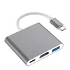 USB C to HD Multiport Adapter 3 в 1 USB C Hub Adapter PD Зарядка USB 3.0 Компактный удлинительный адаптер