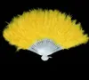 Colorful Feather Fans Wedding Folding Hand Bridal Accessories