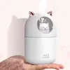 300ml USB Air Luftfuktare Ultraljud Cool Mist Maker Fogger med färgstark lampa Söt katt Mini Aroma Diffuser Humidificador Difusor