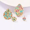 Nya kristall rhinestone kvinnor studs örhängen retro böhmen etnisk stil asymmetrisk rund oval örhänge mode märke överdrivna EWA6223