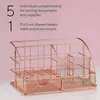 Storage Bags Office Desk Organizer With 6 Compartments And Drawer The Mesh Collection Holder Case Home Garden