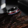 Black Tungsten Carbide Ring Band vingerimitatie Opaalringen voor vrouwelijke mannen mode sieraden wil en sandy