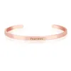 Fearless Engraved Positive Inspirational Quote Bangles Cuff Bracelet Charm Bangles for Women Gift Personality Jewelry Q0719