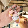 DHL Cartoon silicone style astronaut doll keychain accessories pendant creative cute backpack small pendant gift