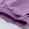 Summer Feule Sleeve Top violet + Jupe longue à niveau à forets 2pcs Robes pour enfants Vêtements Ensembles pour filles 210528