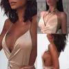 Backless Strap Satin Sexy Women V Neck Short Dresses Halter Sash Dreses Party Clubwear Bodycon Sleeveless Vestidos Style 210517