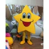 Performance Yellow five-pointed Star Mascot Costume Halloween Christmas Fancy Party Cartoon Character Outfit Suit Adult Women Men Dress Carnival Unisex Adults