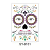 2023 Waterproof Sweat Halloween Party Supplies Masquerade Funny Makeup Temporary Sticker Face Tattoo Stickers