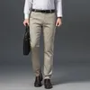 Calça masculina 2022 de outono de outono bamboo fibra casual estilo clássico negócio moda vermelha estirar algodão calças de marca masculina roupas de marca