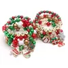 Girls Bracelet Jewelry Childrens Accessories Christmas Pendant Children Pearl Beaded 32C3