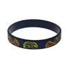 100PCS Strike First Strike Hard No Mercy Silicone Rubber Bracelet Classic Decoration Logo Adult Size Black