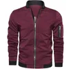 Män Jacka Män Bomber Jacka Slim Male Wear Casual Windbreaker Man Pilot Grön Tunna Mens Coat Outwear Bomber Mäns 210909