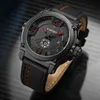 Mens Watches NAVIFORCE Top Luxury Brand Men Leather Analog Quartz Date Clock Man Waterproof Sports Army Military Wrist Watch 210517