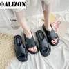 Hakken Slippers Dame Zomer Dames Wedge Mid Slippers Sandalen Schoenen Slingback Casual gespen Peep Toe Femme