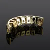 Diamond Grillz zęby męskie biżuteria biodro złota srebrne urokę luksusowy projektant lodowe grille bling men mgły akcesoria 2304305