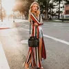Red Boho Striped Robes Bathing Suit Cover-ups Plus Size Beach Wear Kimono Dress Tunic Women Summer Swimsuit Cover Up A839 210420