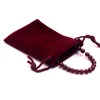 100 sztuk 8x10cm Worz Biżuteria Velvet S Worzce Biżuteria Prezent Na Boże Narodzenie / Ślub Flanel Drawstring Torba