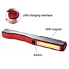 Flashlights Torches USB Rechargeable Portable COB LED Magnetic Pen Clip Hand Torch Work Light BuiltIn Battery With Magnet6248145