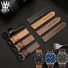 Watch Bands Watchband Genuine Leather For 1853 T116.617 Original Strap Men Thick Wrist Accessories Brown Gray Black 22mm