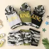 Kids Boys Clothing Sets Children'S Camouflage Sleeveless Printed Hooded Pullover Shorts Two-Piece Set M3499