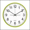Horloges murales Maison D￩cor Jardin 12 Pouces Ronde Muet Échelle Numérique Horloge 3D Salon Chambre Murs Chambres Décor Suspendu Poinçon Zxf1207 Goutte