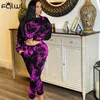 FQLWL Tie Dye Tracksuit 2 Two Piece Set Women Sweat Suit Ladies Matching Sets Long Sleeve Crop Top T Shirt Pants Women Outfits Y0625